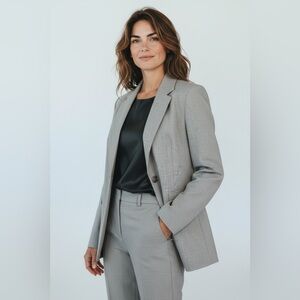 Banana Republic heathered light gray blazer, Sz 12